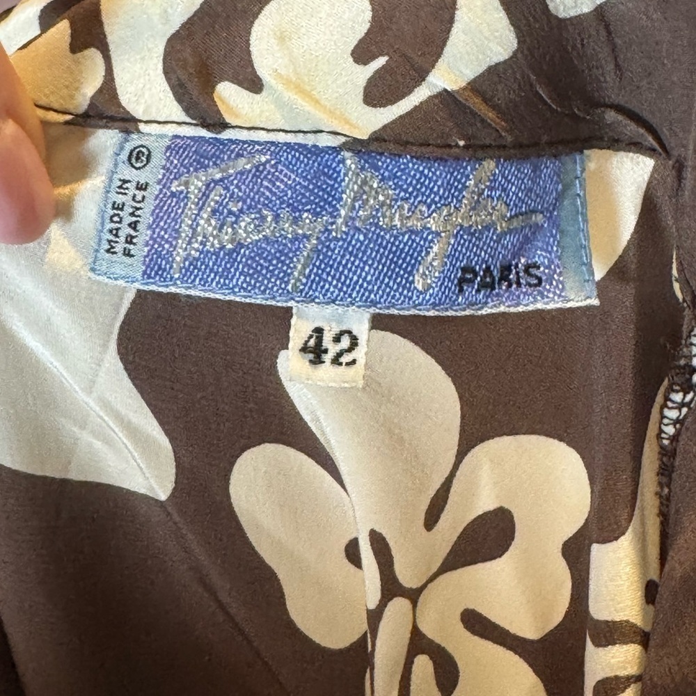 Vintage Thierry Mugler Silk Wrap Dress Size 42 - Picture 13 of 13